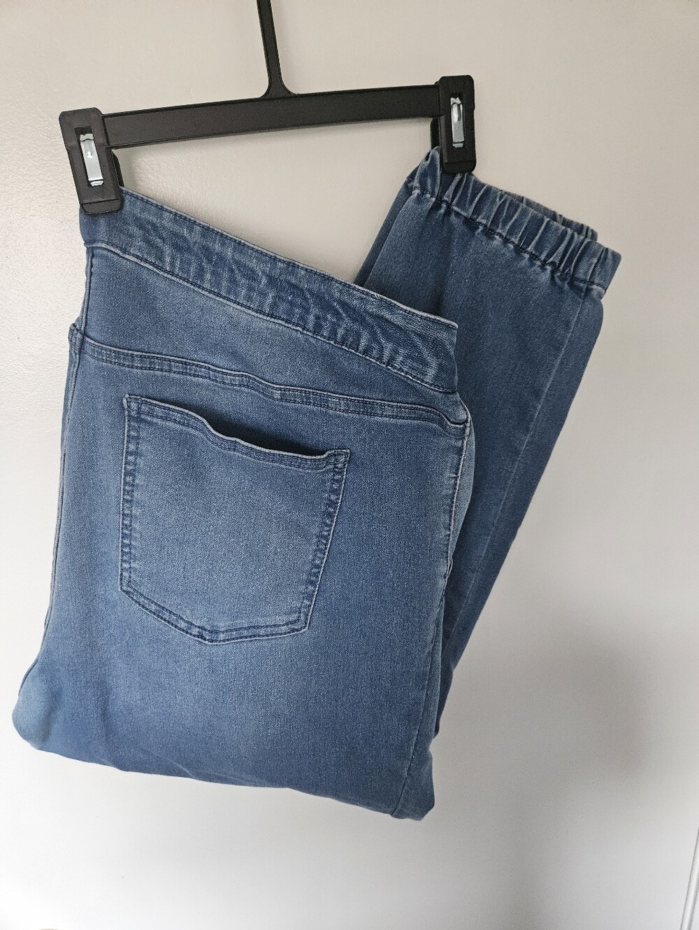 Stretch Ankle Joggers in Medium Blue